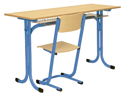 OTAKAR 2, lavice 2-místná stavitelná, velikost 3 - 6, koš RAL 5015 - modrá